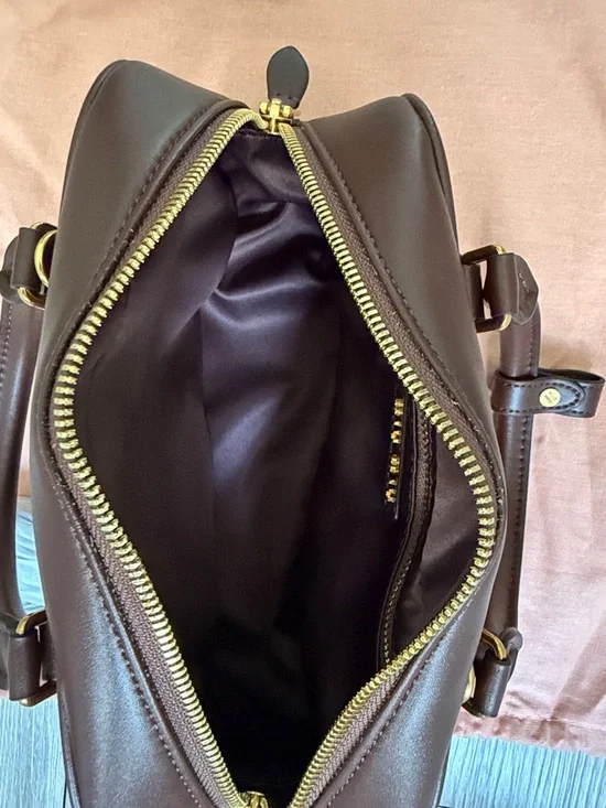 Logo Arcadie brown leather bag new - Picture 7 of 9